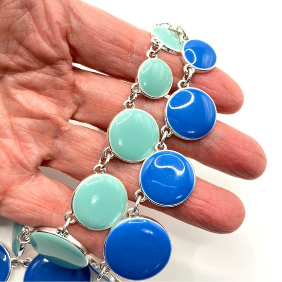 Blue Statement Necklace - Picture 5 of 7